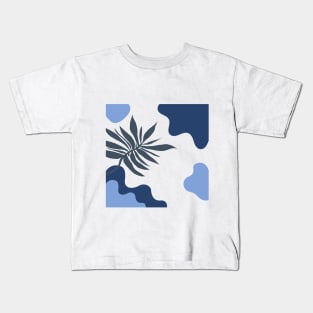 Diseño Abstracto en Azul Kids T-Shirt